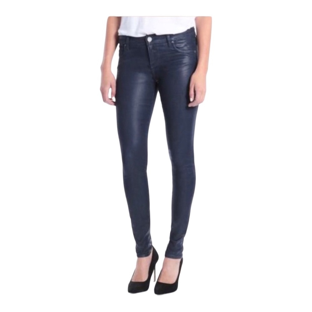 Kut from the Kloth mia toothpick skinny wax coated jeans
